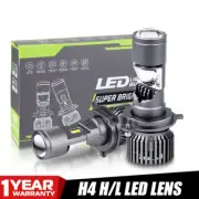 2X H4 Mini Bi-LED Projector Lens 100W 50000LM Hi-Lo Bulb Headlight Retrofit 9003