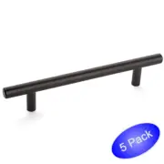 *5 Pack* Cosmas Cabinet Hardware Oil Rubbed Bronze Euro Bar Pull #305-128ORB