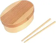 Wooden Lunch Box for Kids Adult, Japanese Box with Divider Wood Lunch Box for Picnicking Office Hiking Camping, Sushi Tableware Bowl Food Container Boxes