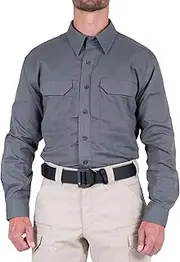 [First Tactical] Men’s V2 Tactical Longsleeve Shirt | Inset Pocket Design with Microphone Cord Pass Through Holes