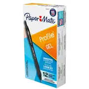 Papermate Profile Gel Pens Ultra Smooth 0.7mm (Black) [Box 12]