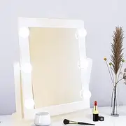 Hollywood Makeup Mirror with Lights, Vanity Mirror with 6 LED Bulbs, Light Up Mirror for Dressing Table, 360° Rotation, Touch Control