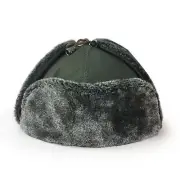 Pilot Warm Trapper Hat Snow Ski Soft Fur Hat Khaki Green