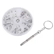 120 Pcs/Box Assorted Stainless Steel Glasses Screws Set With Small Screwdriver