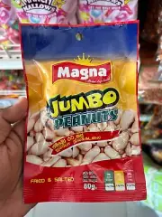 Jumbo Peanuts Salted Peanut Fried and JUMBO Butter Spicy Hot Snack
