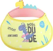 [BESTYASH] 1pc Cartoon Sun Hat for Boys and Girls Lightweight Outdoor Sports Cap Uv Shielding Hat for Years Fun Dino Design Music Yellow