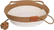 Woven Cat Bed - Cotton Rope Woven Cat Bed - Foldable Mat Pad Cushion Breathable Furniture Protection for Kitten Puppy Small Pets Home Nursery