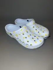 Crocs - Mineral Blue & Yellow Polka Dot (Daisy) Baya Clog Women’s 13 Mens 11