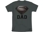 Superman Man of Steel Dad Men's Gray Super Dad T-Shirt NWT