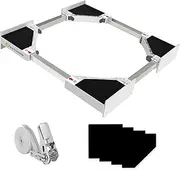 Washing Machine / Dryer Connecting Frame Universal Intermediate Frame Washing Machine Dryer with Ratchet Rope White 46-66 cm