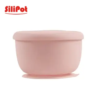 【韓國 SILIPOT】鉑金矽膠吸盤碗(防滑吸盤碗 可熱水消毒 防摔)-豆沙粉