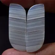 27.70 Cts 100% Natural Pair White MONTANA Agate Cabochon Loose Gemstone TlD-2301