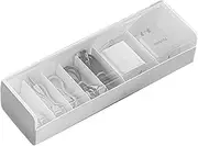 Cable Organizer Box | Cable Storage Sorting Box with Compartments,Clear Electronic Cord Data Storage Container for Chargers,