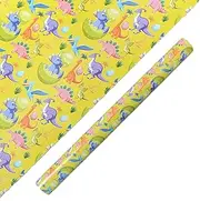 Skywalk Colorful Dinosaur Gift Wrapping Paper Sheets Set of 25 (Size-19.5 x 29.5), Perfect for Wrapping kids Gifts SWGP-68