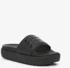 Women Adidas Adilette Platform Slide Sandal Triple Black HQ6179