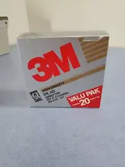 3M 5 1/4 Inch DS,HD Double Sided, High Density Diskettes 20 Pack NEW OPEN BOX