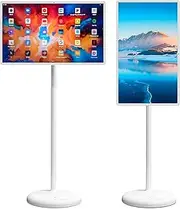 32 Inch Portable Touchscreen Monitor - 1080p FHD Smart Display, 6GB+128GB, 15000mAh Battery (10H Runtime), 360° Rotating Stand, Built-in 13MP Webcam, Remote Control,for PC/Phone/Mac