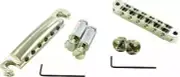 TonePros Standard Tune-O-Matic/Tailpiece Set (Small Posts/Notched Saddles) Ni...