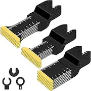 16-Pack Titanium Oscillating Tool Blades, Compatible with DeWalt, Ryobi, Bosch, Milwaukee, for Metal, Nails, Wood, Plastic, and Hard Materials