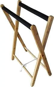 Tennis Racquet Storage Rack,Foldable Badminton Racket Display Rack,Bamboo Racquet Stand,Holds 6-12 Rackets,for Gymnasium Tennis Club,Bearing Weight 15kg