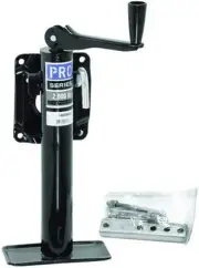 Pro Series Topwind Bolt-On Trailer Jack, 2000 lbs Load Capacity, Black