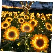 6 Pack Solar Lights Outdoor, Solar Garden Lights, Solar Flowers Outdoor