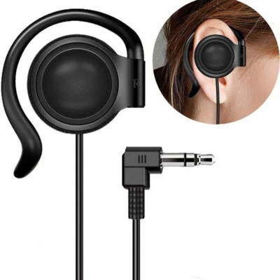Ear Hook Listen Only Earpiece 3.5mm Jack Single Side Headset Headphone Earphone