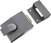 Yale B-81-DMG-PB-60 Standard Nightlatch, Standard Security, Dark Metallic Finish/Brass Cylinder, 60 mm Backset