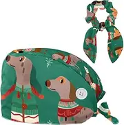 [YTYVAGT] Scrub Caps Women,Scrub Hats Suitable for Women,Colorful Animal Dog Pattern