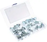 48pcs Small Hose Clamps Durable Plated Tube Clips for Line Replacement Compact and Easy to Use Hose Fasteners Versatile Clamps