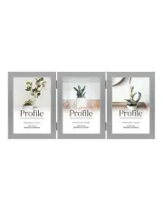 [Profile Australia] Eternal Hinged Triple Solid Metal Photo Frame 4x6 in Silver