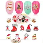 Manicure Decor Christmas Nail Art Decoration Alloy Metal Snowflake Snowman