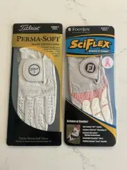 Titleist Perma Soft Women's & Footjoy SciFlex Golf Glove Lot. New! Size Small