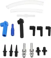 16pcs Brake Oil Accessories Brake Oil Change Tool Brake Fluid Replacement Hydraulic Lines Connector Brake Fluid Changer Brake Fluid Connectors Brake Bleeder Adapter Alloy