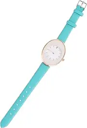[Holibanna] Women's Quartz Watch Headphones Villa Ironwork Headset Vibe Watches Portable Storage Rack Cute Makeup Brush Holder Luxury Watches Kit Leather -blue