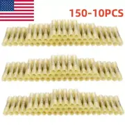 150x Yellow Heat Shrink Butt Connector 12-10AWG Wire Crimp Butt Splice Terminals