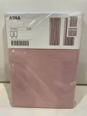 Ikea AINA 2 Light Pink 100% Linen Panels 57”x98” New In Package Discontinued