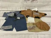 2 Furskins 1986 Bear Outfits Moody Hollow Sheriff & Aviator Pilot Lot