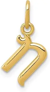 [JewelryWeb] Yellow Gold Letter N Initial Charm