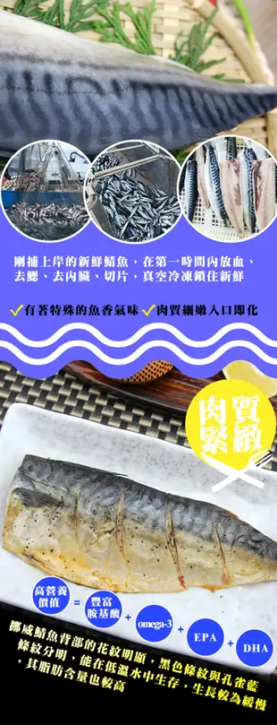 【海鮮主義】油脂豐潤薄切鯖魚片 (2.3折)