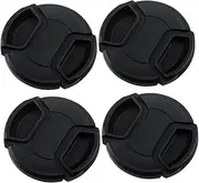 QUMIIRITY 4pcs Camera Lens Cover 55mm Diameter Snap Lens Protector Plastic for Camera Accessories
