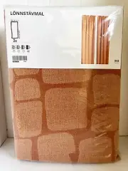 Ikea LONNSTAVMAL Black-out curtains, light red-brown 57x84 " 005.571.45 - NEW