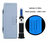 Salinity Meter Portable Handheld Refractometer Sea Gravimeter Aquarium 0-100%