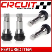 (Set of 4) Circuit Performance TR413 Short Chrome Sleeve Snap-In Valve Stems