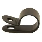 Dolphin Components Cable Clamp,1/4 In,Black,PK100 DC-1/4NB Dolphin Components