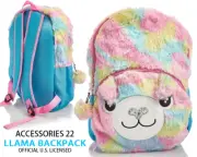 New Acessories 22 Plush Rainbow Llama 16" Backpack Officially US Licensed NWT