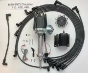 small cap CHRYSLER 1959-72 440 426 413 BLACK HEI Distributor +Coil + Plug Wires