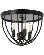 JONATHAN Y Peter 13.75in Metal LED Flush Mount