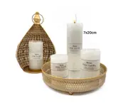 bulk 16 Unscented White Pillar Candle 670G 7x20cm