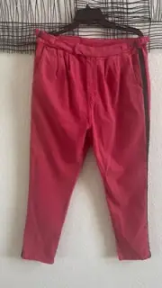 NWT One Teaspoon Tuxedo Taylor Pants in Red Envy with Black Stripes, Size 32